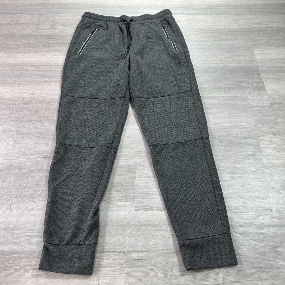 Spyder Active Pants Mens Small Gray Knit Jogger Elastic Waist Zip Pockets